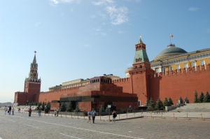 Le mausolée de Lénine sur la place Rouge.